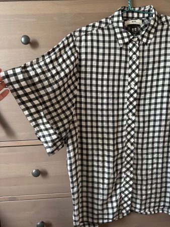 HOPE Bluse kariert schwarz/weiss Gr. 38