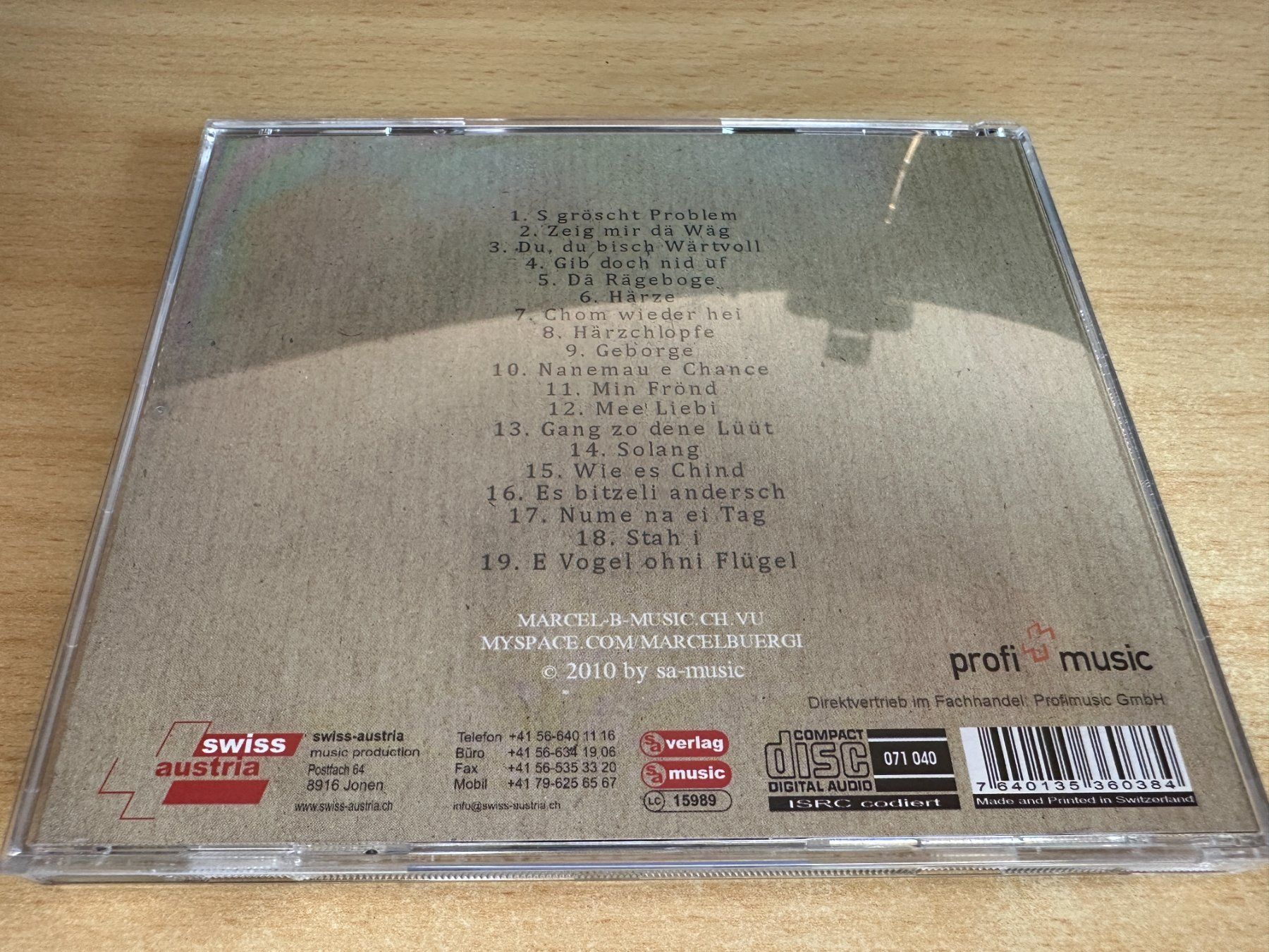 CD: B2 Marcel Buergi – So Wie Ich Bin – Usato da Rikon im Tösstal venduto da Alpenmutz 1