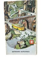 Landkarte Brosche Postauto Autocars