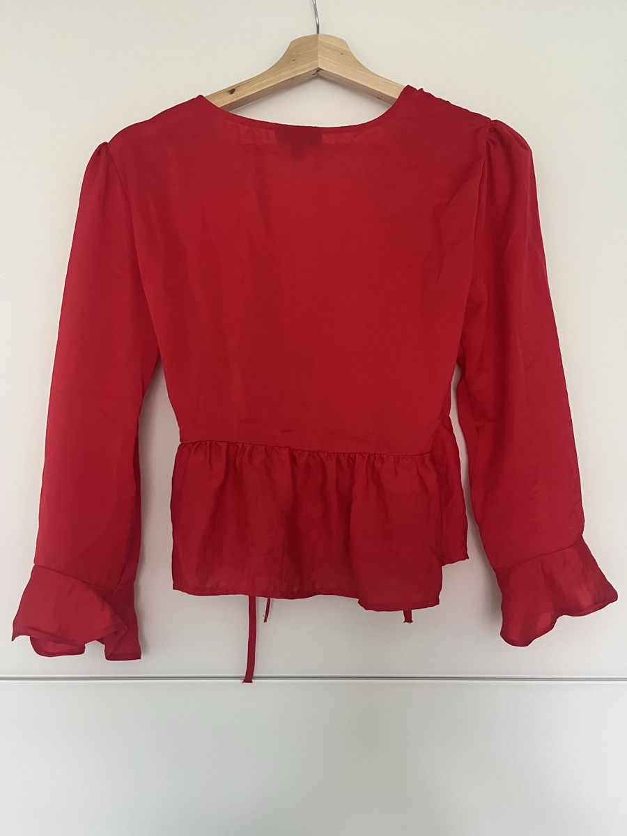 Topshop Camicette: Rote Wickelbluse von Topshop, Grösse 34 – Usato da Winterthur venduto da nstau 2