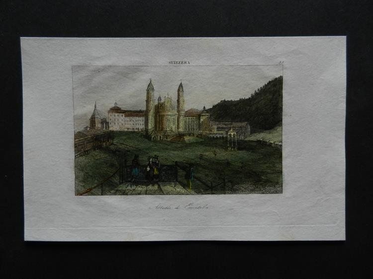 Incisioni: Einsiedeln Kloster koloriert – Usato da Risch venduto da Rischli15