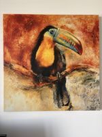 Acrylbild Tukan guter Zustand