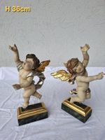2 Engel Holfiguren, barock Stil, ca. 36cm hoch, Top Zustand!