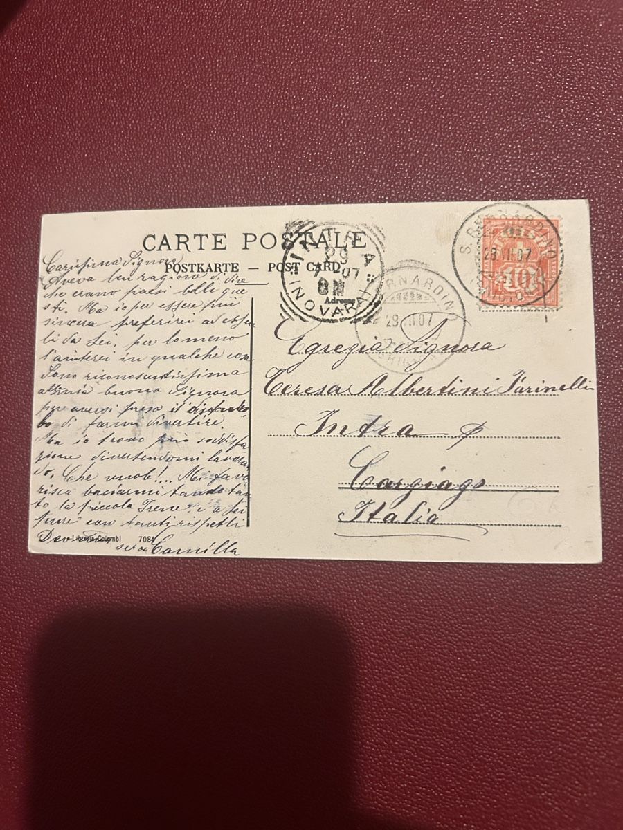 Ansichtskarten: San Bernardino 1907 – Gebraucht aus Breganzona von Milesbo 1