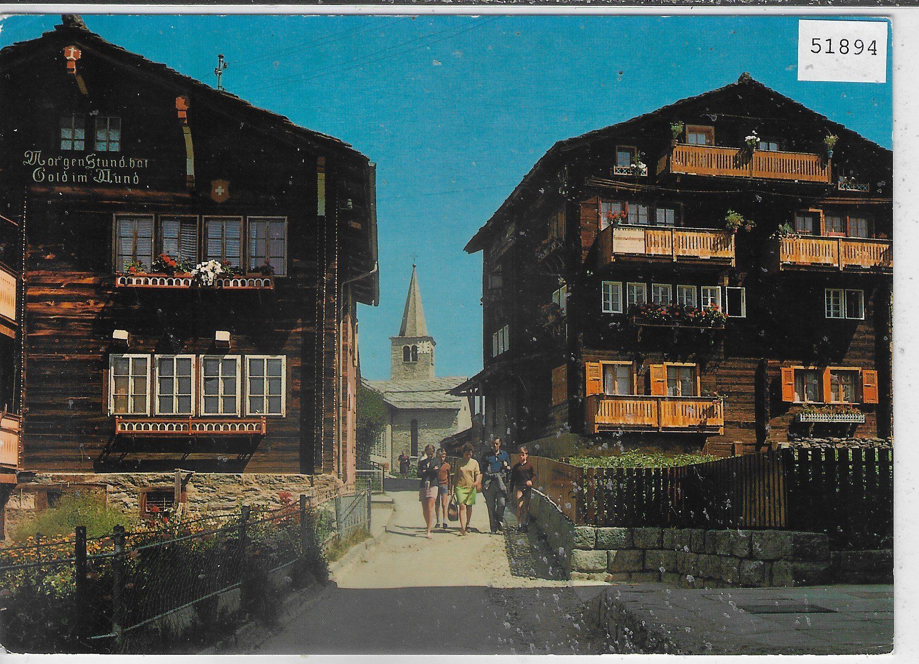 Cartoline postali: Grächen - Dorfstrasse – Usato da Ettingen venduto da Kartenplanet
