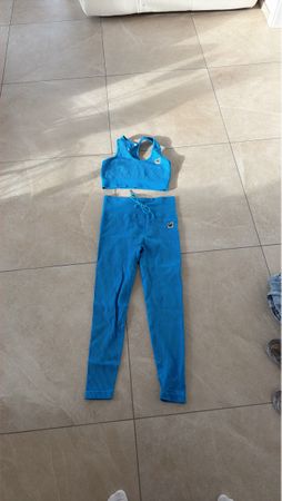 Ensemble sport bleu turquoise - Taille M - Comme neuf!