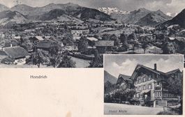 Hondrich   BE   bei Spiez  mit Hôtel ALTELS     um 1 9 1 7