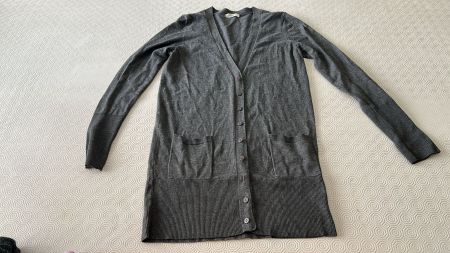 Cardigan lungo grigio Tezenis tg.M misto viscosa