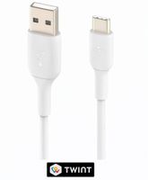 (1m) Ladekabel USB auf USB C Weiss