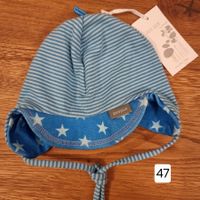Pure Pure Babymütze, blau/weiss gestreift, Gr. 62/68