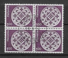 Timbres Suisse: 1973/75 Bloc de 4 N°534 avec gomme
