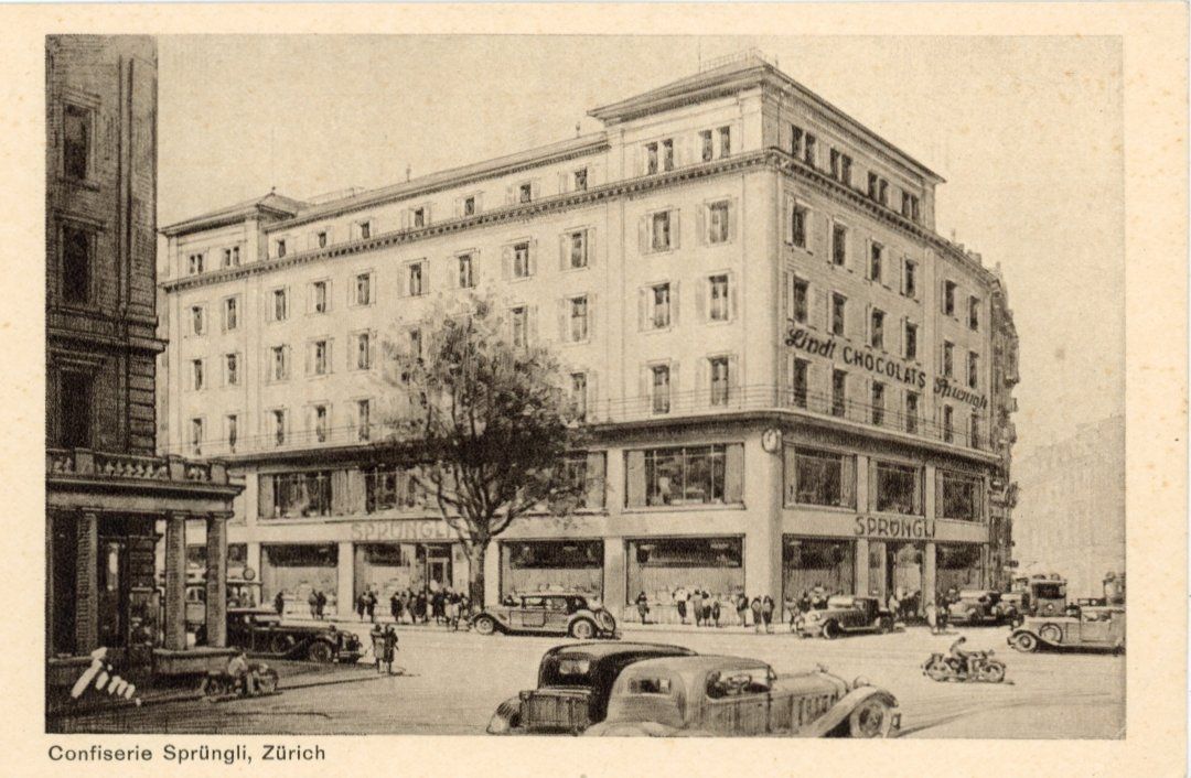 Cartoline postali: Zürich   ZH   -   Confiserie SPRÜNGLI  /  Oldtimer – Usato da Brig venduto da Valcards54