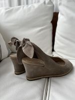 Pasito Keilsandaletten Gr. 37 Wildleder beige