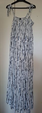 Robe longue imprimée bretelles ajustables taille L