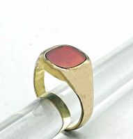 Fingerring, Siegelring mit Edelstein