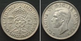 England 2 Shillings 1938 GEORGE VI. Silber ERHALTUNG! unz-