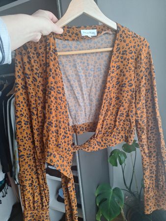 Privacy Please Wickelbluse Leo-Print Gr. S