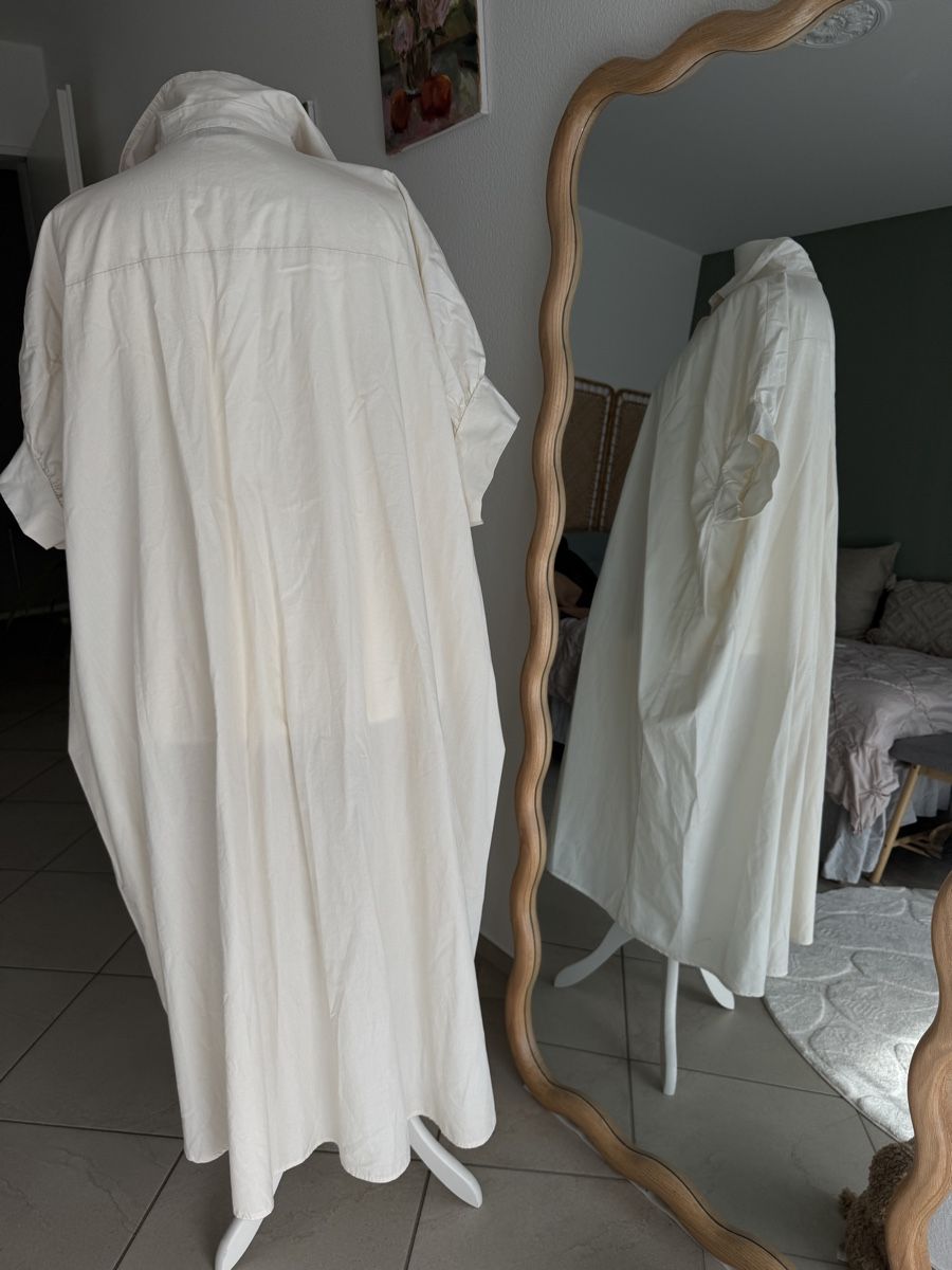 Kleider: Beiges Hemdkleid in übergross – Neu (gemäss Beschreibung) aus Muttenz von einfach-schoen 2