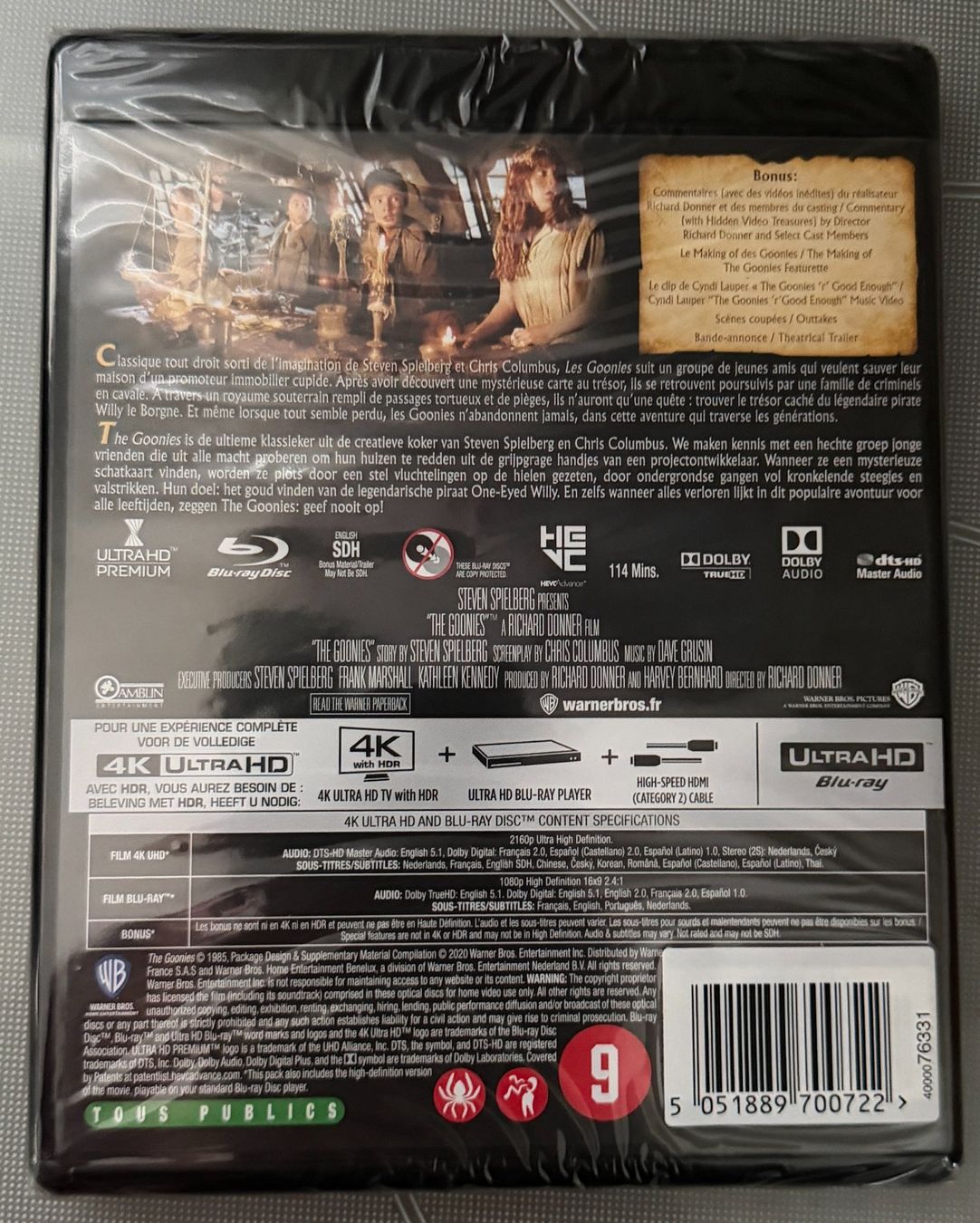 Tutti i DVDs: Les Goonies (1985) - 4K UHD + Blu-ray – Nuovo e nell'imballaggio originale da Semsales venduto da __Florian__ 2
