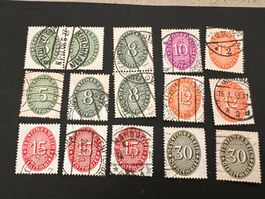 Deutsches Reich Dienstmarken kl. Lot  1927 gest  (2492)