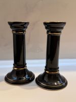 2x Kerzenständer Antik Schwarz Gold Vintage
