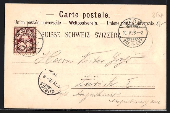 Cartoline postali: Litho Bern, Gesamtansicht, Münster – Usato da Berlin venduto da bartko-reher 1