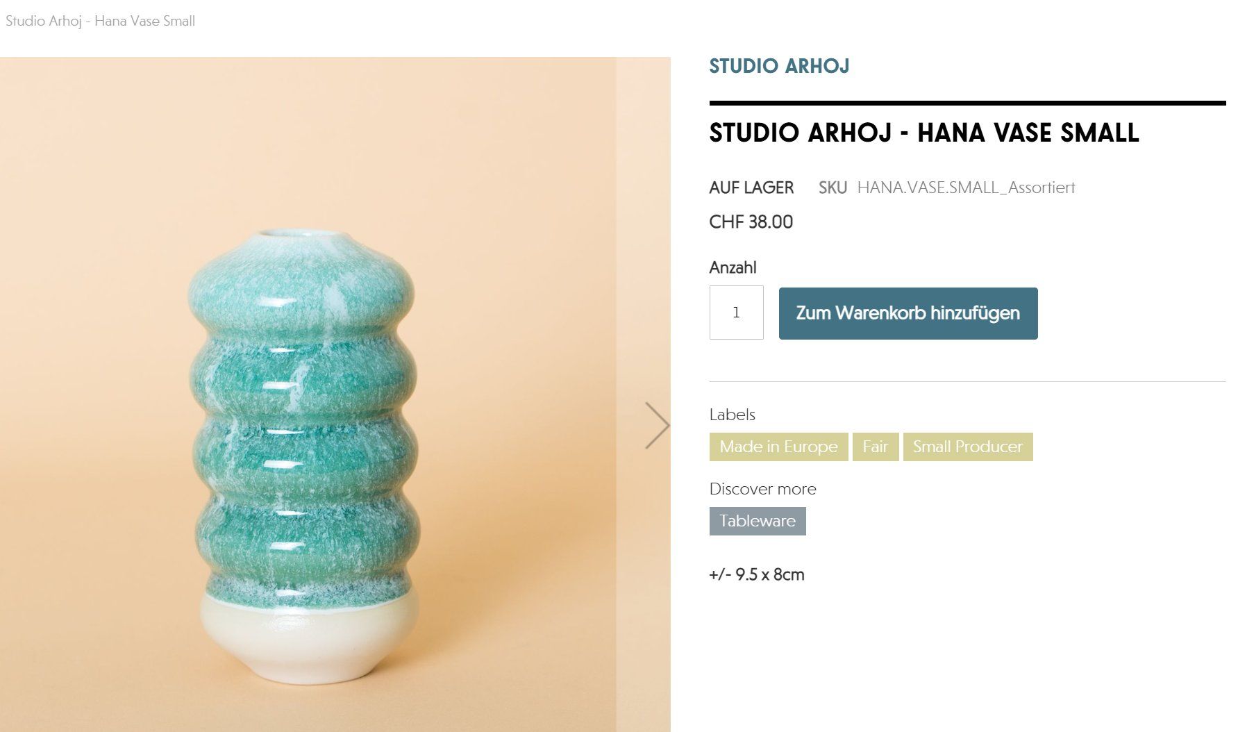 Vasi & Recipienti: Studio Arhoj - Hana Vase Small – Nuovo (secondo la descrizione) da Kilchberg ZH venduto da ben_pc68 7