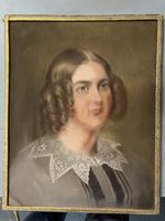 Porträt einer Frau um 1855 , Gouach a. Papier.   55x45cm