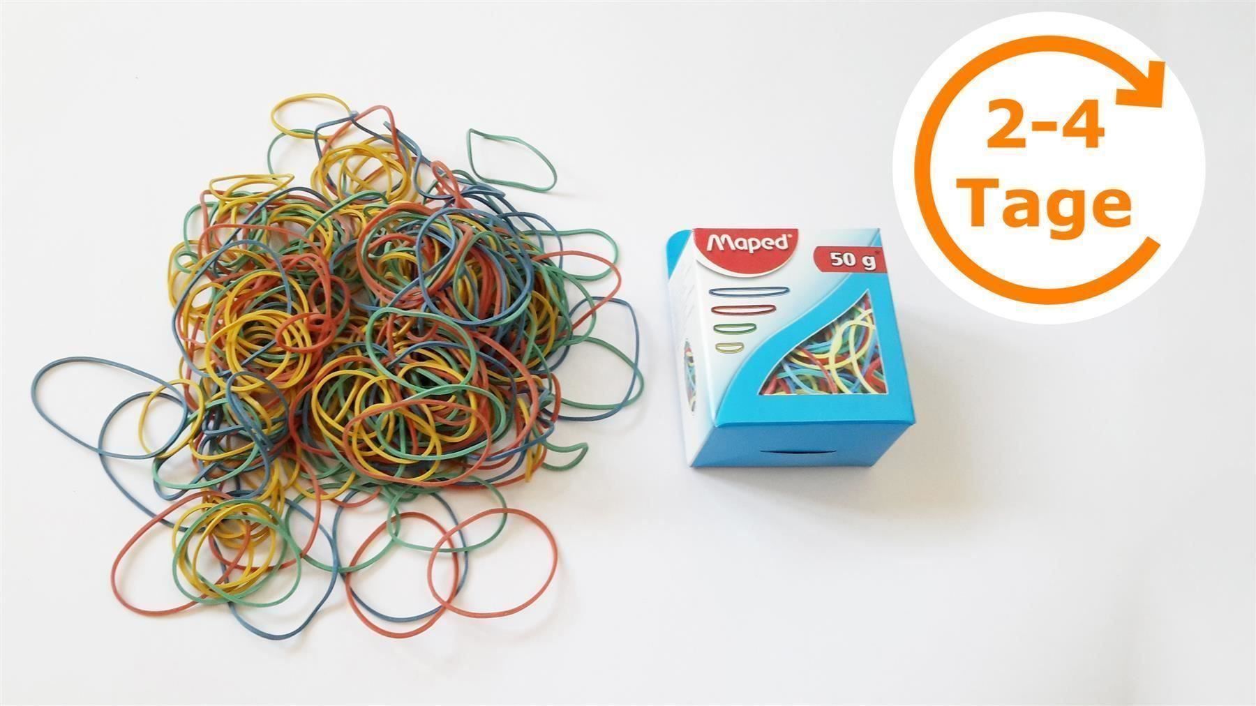 Nastri decorativi: Gummiringe, 50 g, 4 Grössen/Farben – Nuovo e nell'imballaggio originale da St. Gallen venduto da cointec