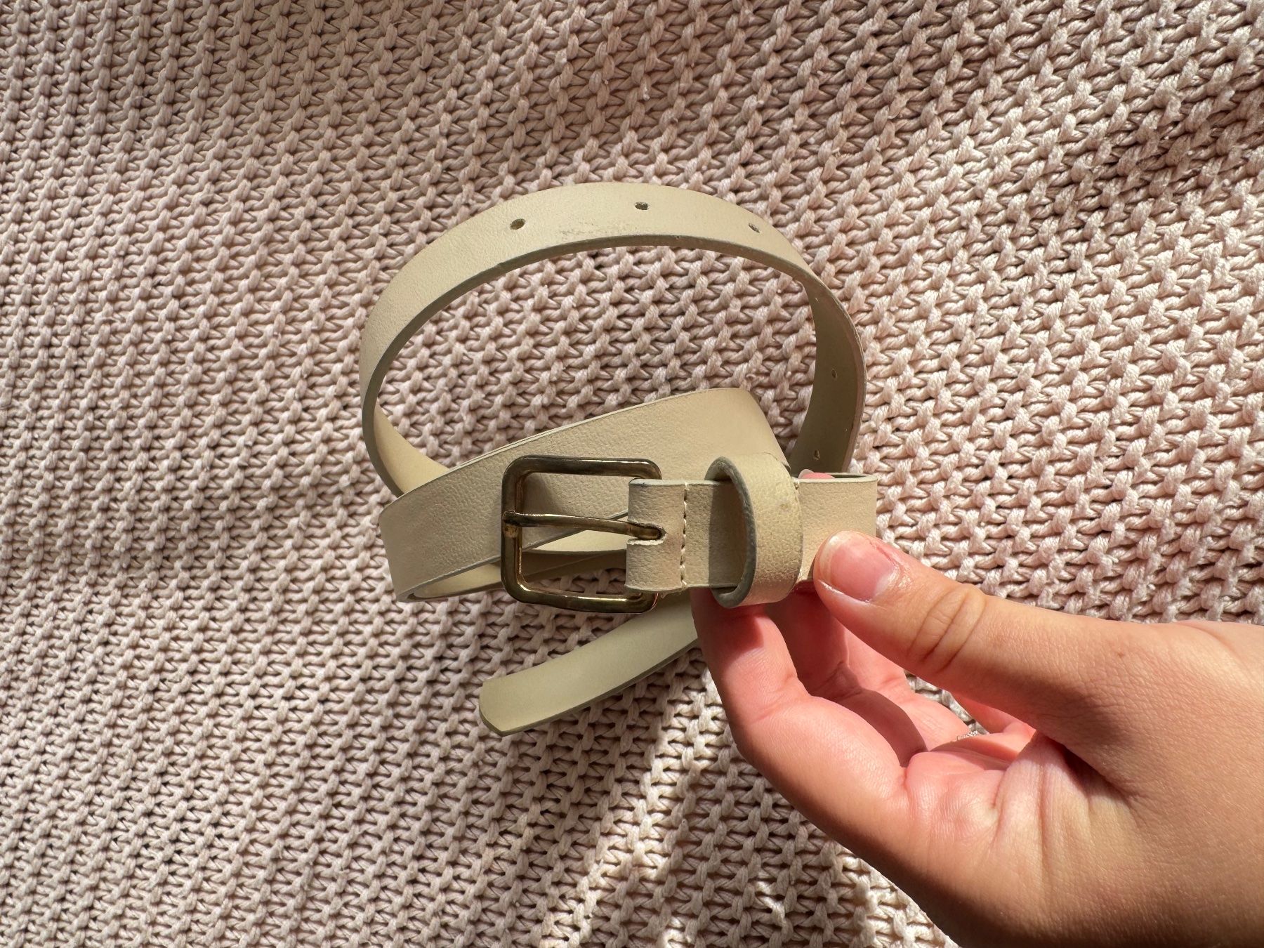 Gürtel: Ceinture blanche beige – Gebraucht aus Montreux von Izapechee