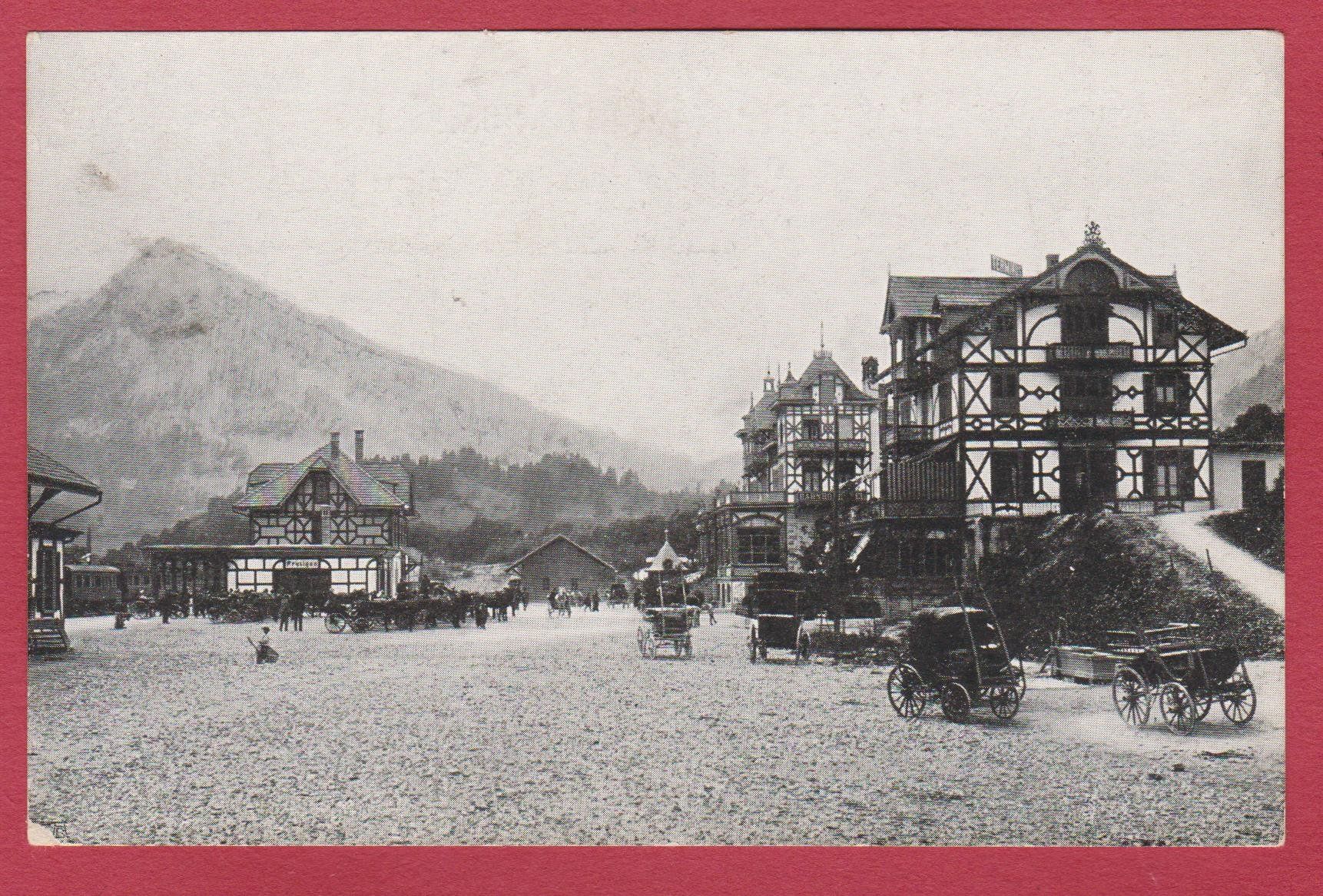 Cartoline postali: Frutigen   :   alte Ansichtskrte mit Bahnhofareal – Usato da Vitznau venduto da Ropaku