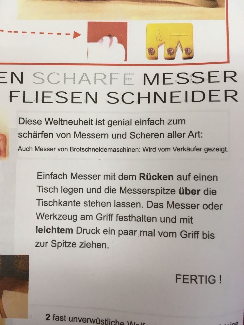 Tutti gli attrezzi: Messer, Scheren Schleifer, Glasschneider, Preis pro Stück – Nuovo e nell'imballaggio originale da Binningen venduto da Deco06 8