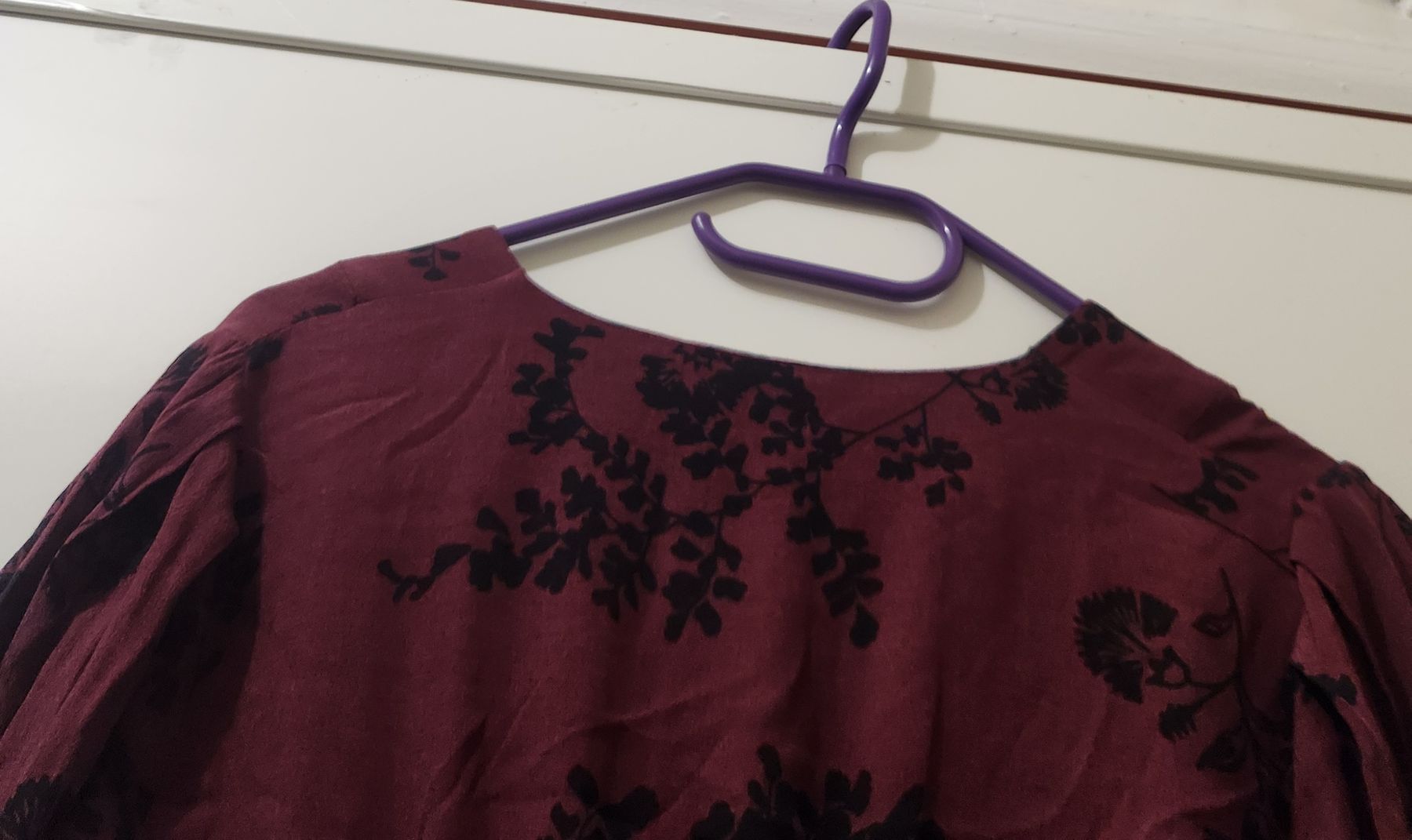Ba&Sh Vestiti: Robe Ba&sh imprimée bordeaux taille 1( S/M) – Usato da Niedergösgen venduto da Eva2410 3
