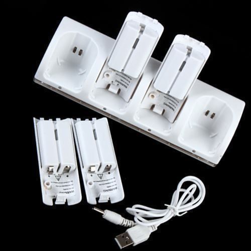 Caricabatterie: Wii Controller Ladestatio mit 4 Akku – Nuovo (secondo la descrizione) da Thun venduto da thunshop 1