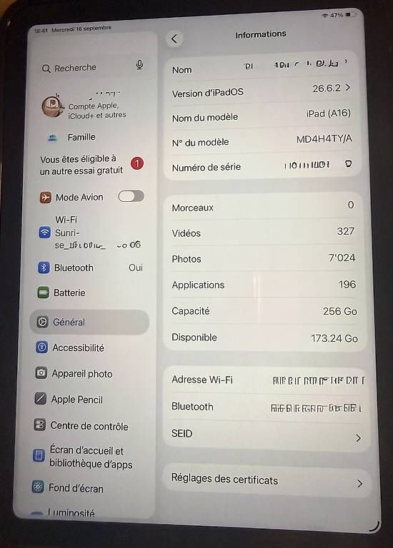 Tablet PC: iPad wifi 256gb 2026 – Nuovo e nell'imballaggio originale da Bouveret venduto da mar_68vh 3