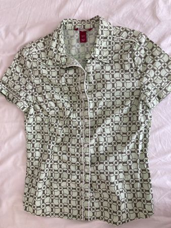 Bluse, 50s-Style, hellgrün, H&M Logg, Gr M (40)