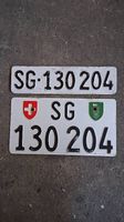 Kontrollschild Autonummer Kennzeichen SG 130204