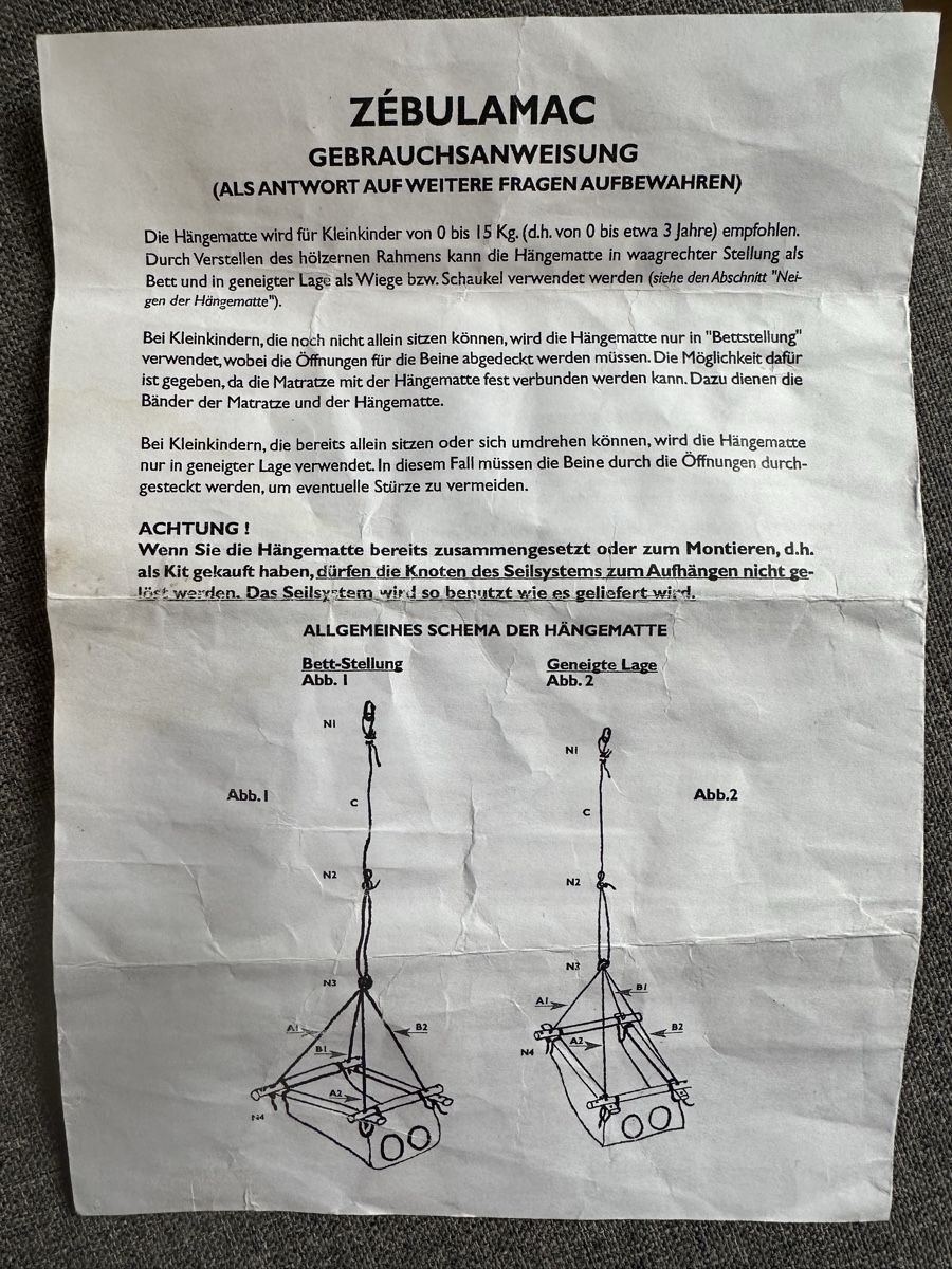 Sdraiette & Sdraiette a dondolo: Hamac pour bébé avec ressort – Usato da Fribourg venduto da LaureG85 7