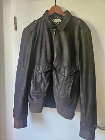 Levi's Vintage A2 Lederjacke Herren Dunkelbraun