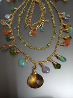 Schmuckset, 2 Halsketten+Armband+Ohrringe, neu