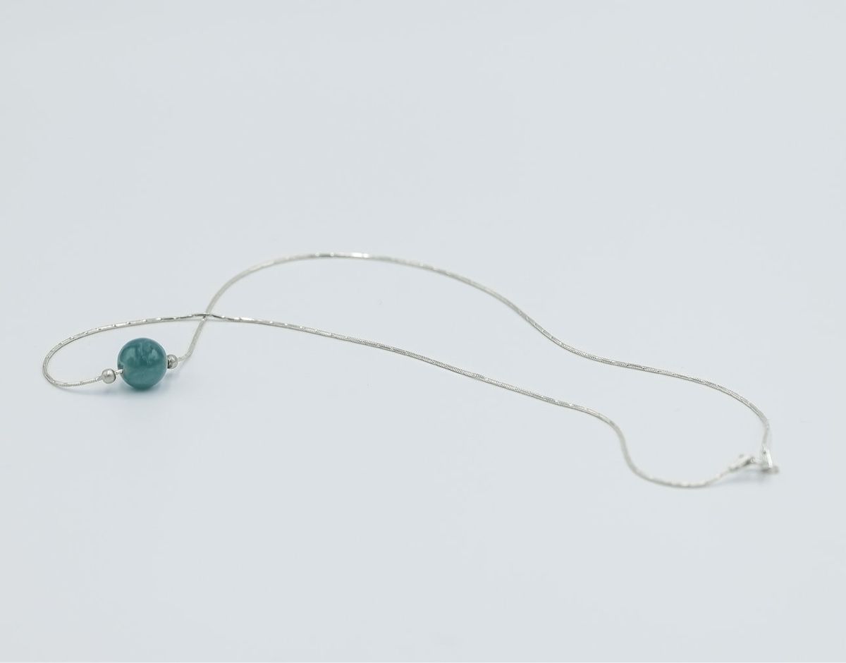 Catenine: Silberkette mit Jade Kugel – Nuovo e nell'imballaggio originale da Ruggell venduto da JadeShop