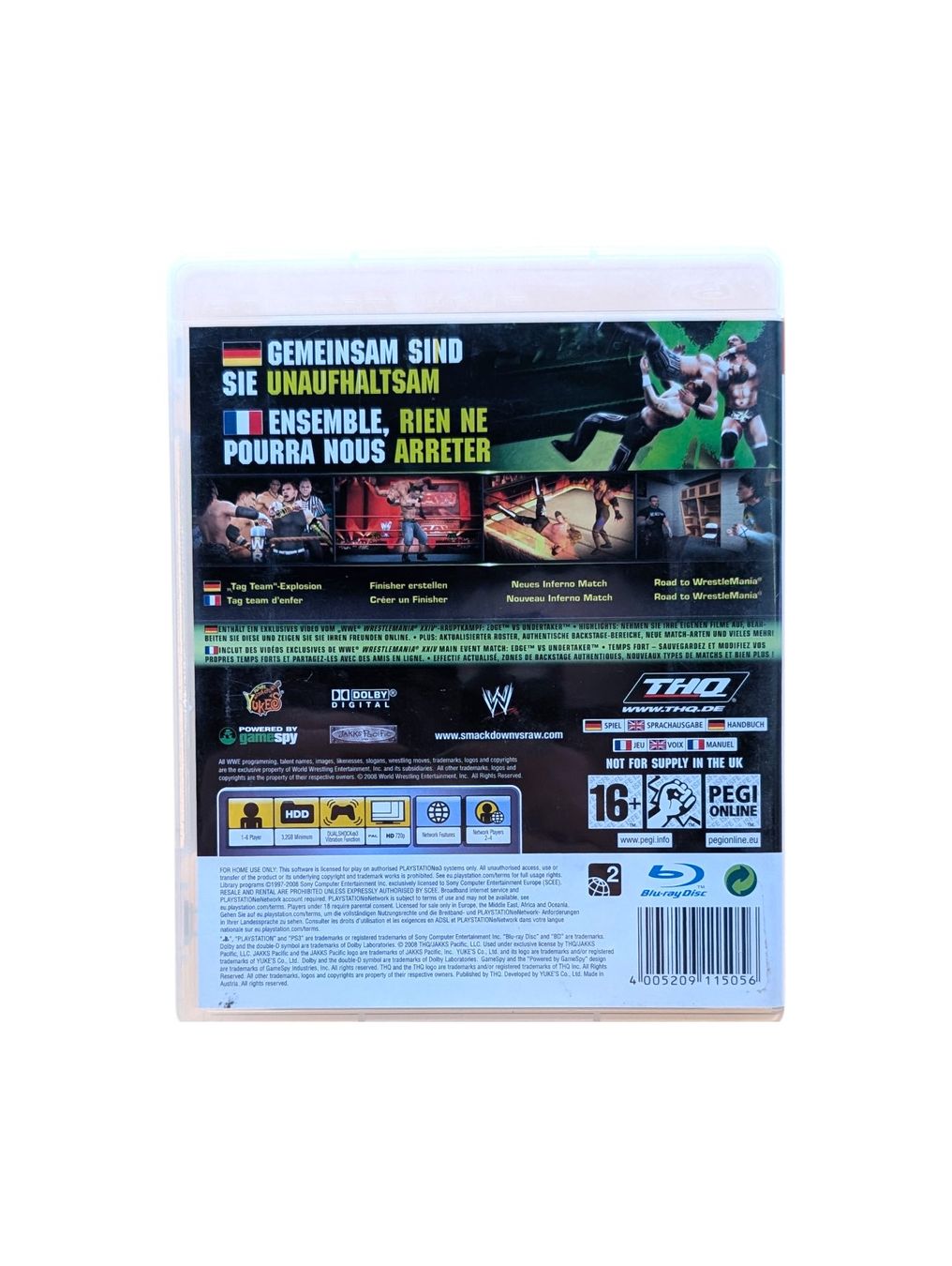 Sony Jeux: WWE SmackDown vs. Raw 2009 PS3 – D'occasion à Domat/Ems par IsseldorsShop 1