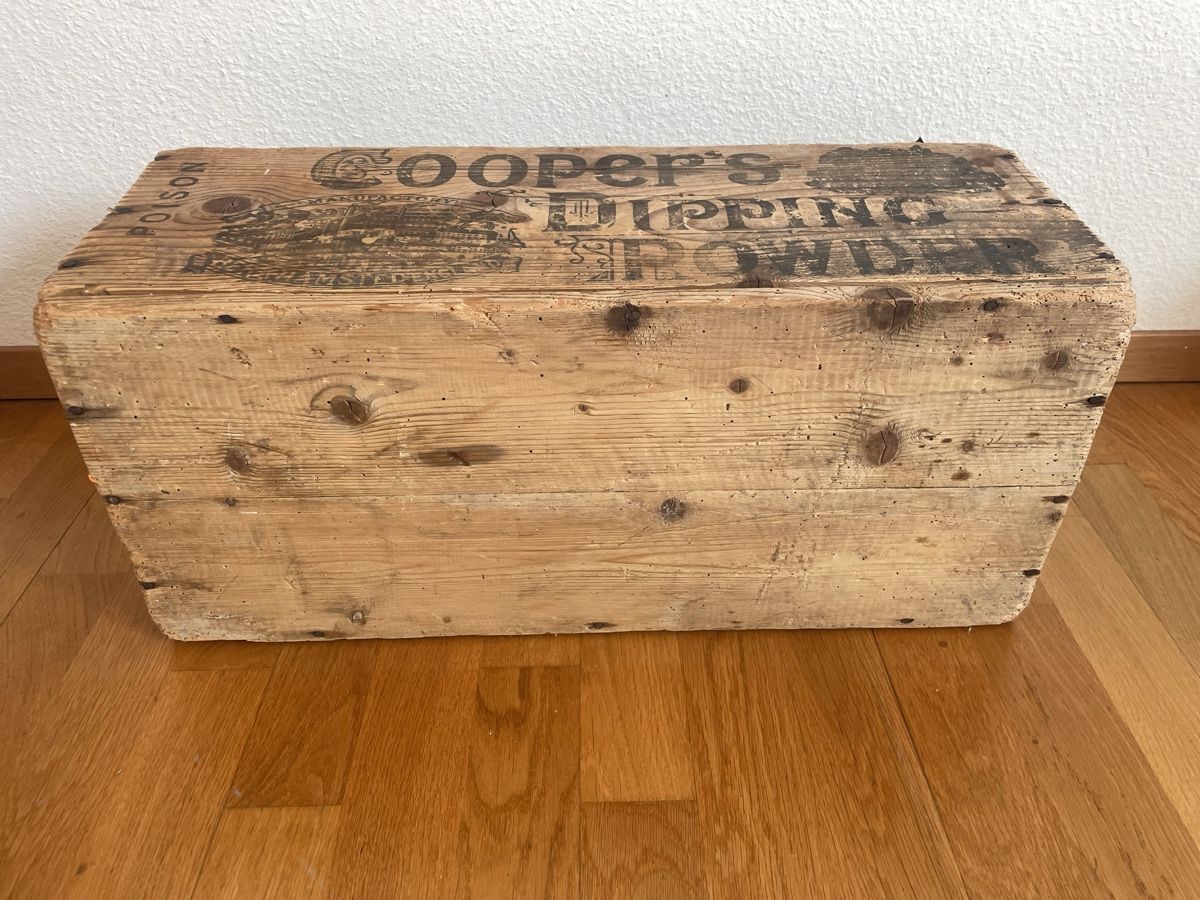 Transportkisten: Kiste Cooper’s Dipping Powder aus 1900 – Gebraucht aus Zürich von cpeckre 1