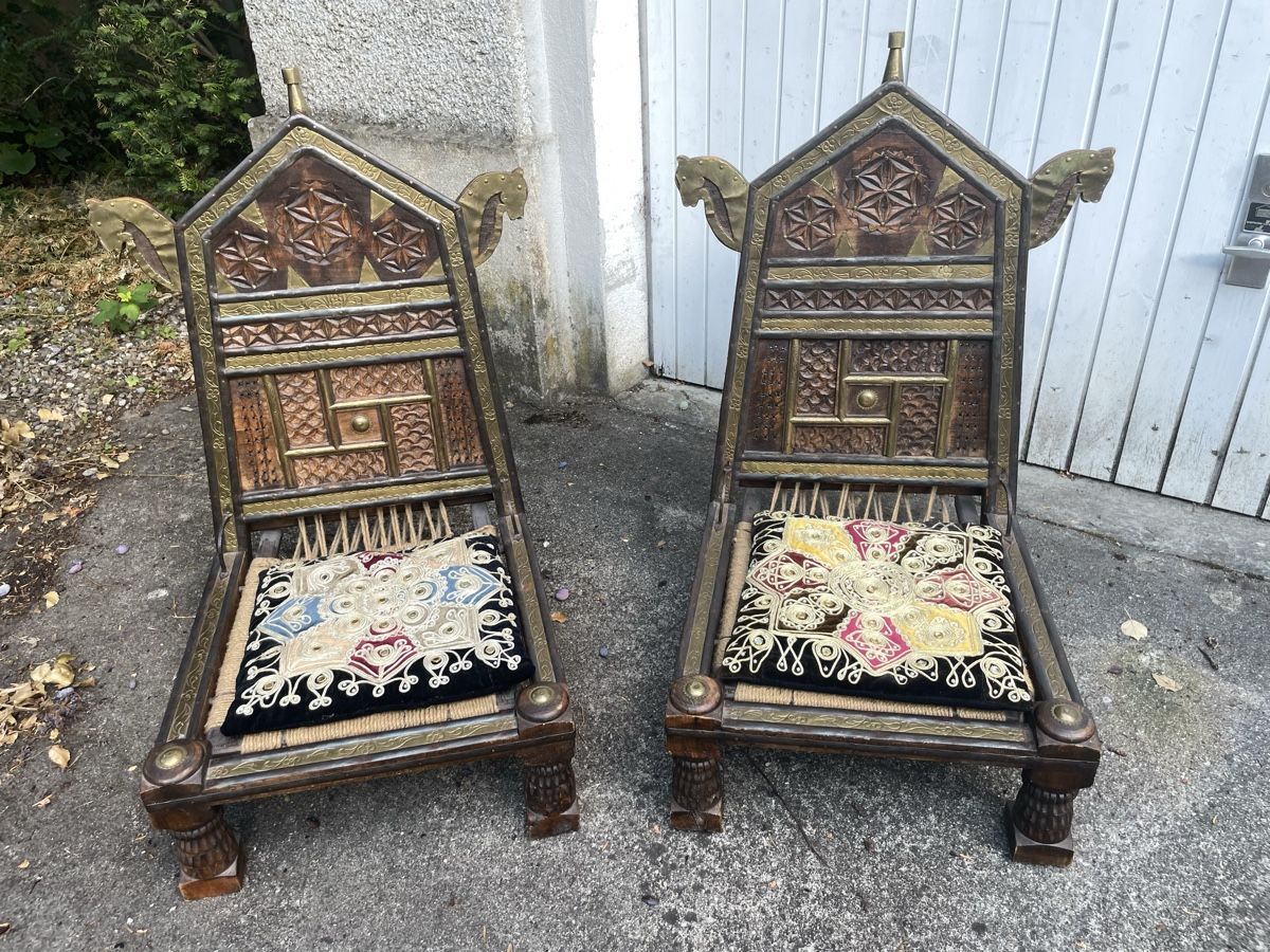 Sedie: Chaises indiennes du Radjasthan – Usato da Biel/Bienne venduto da Galaq 1