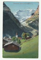 Ansichtskarte Grindelwald Kirche Viescherhorn 1913
