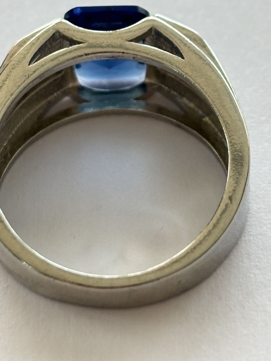 Anelli: Ring Silber 925 mit blauem Stein,Top! – Usato da Langnau am Albis venduto da flusspflege 5