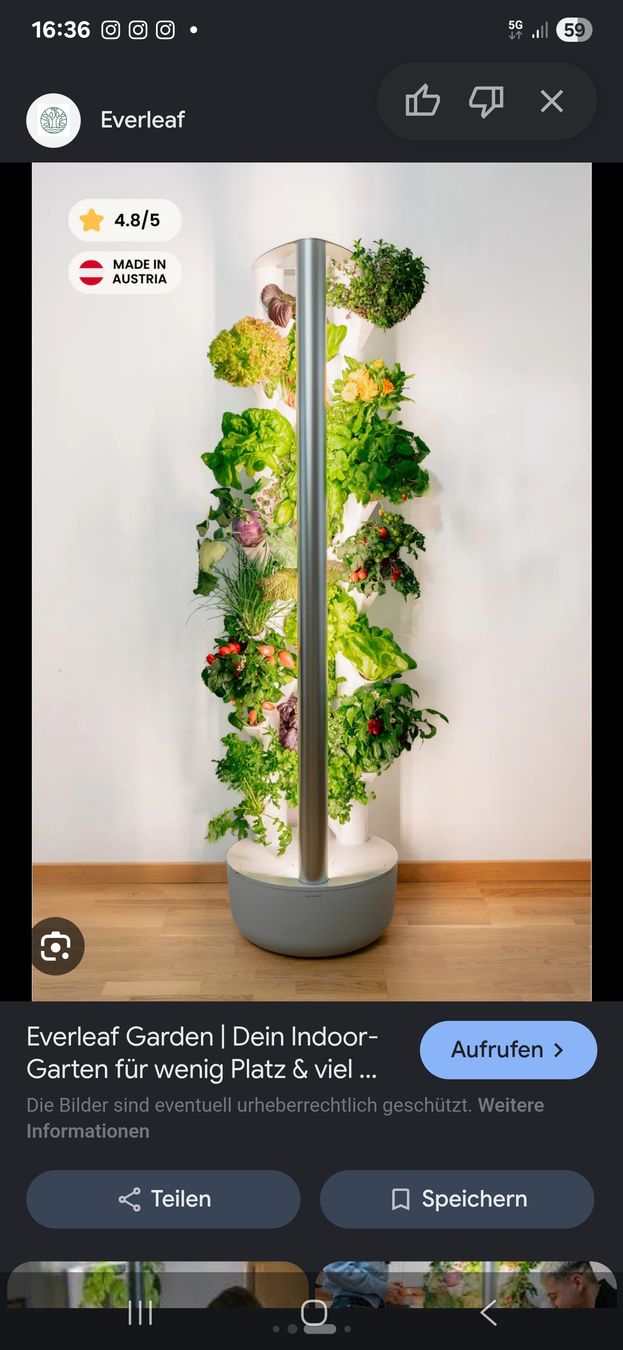 Vasi per fiori: Everleaf Garden Vertikaler Garten Hydroponik System weissneu – Nuovo (secondo la descrizione) da Menzingen venduto da vannessa.studer 3