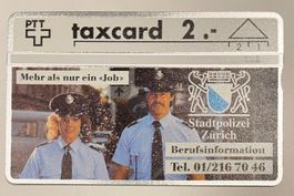taxcard 2.- / Stadtpolizei Zürich - Seltene Taxcard