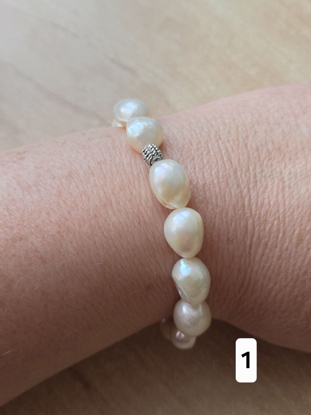 Bracciali & Braccialetti: Süsswasser Perlen Elastarmband bis 20cm passend – Nuovo (secondo la descrizione) da Winterthur venduto da katzen07 3