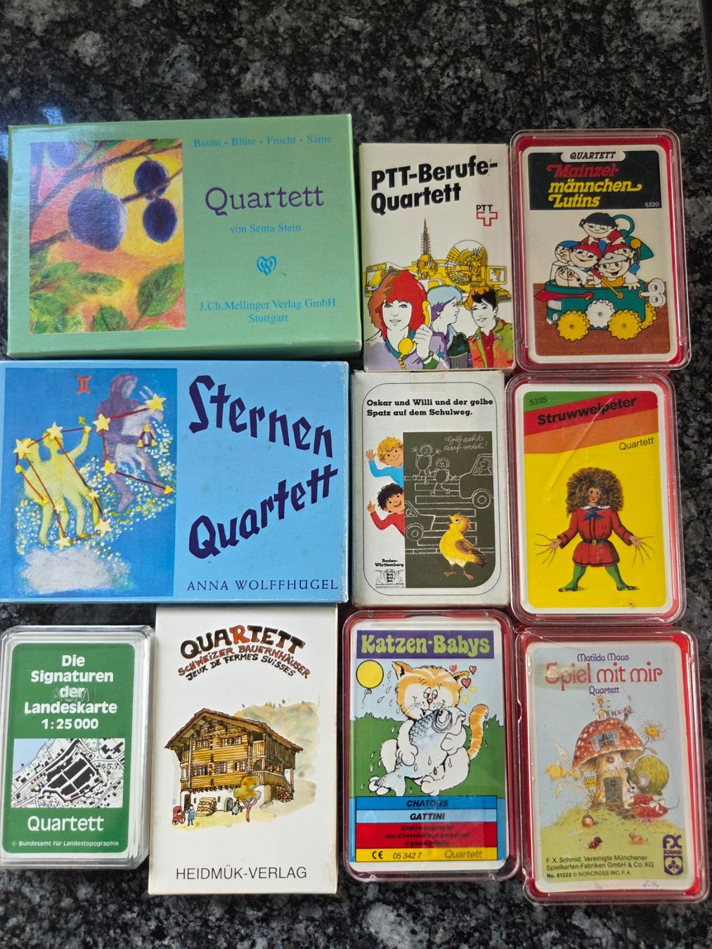 Jeux: 10 verschiedene Quartette – D'occasion à Münsingen par Sokilein